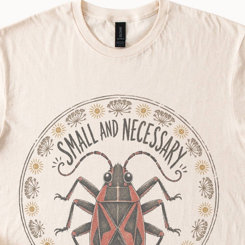 Beetle Natural History Graphic Tee Vintage Illustration Art